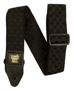 Ernie Ball Black Checkers Jacquard Strap